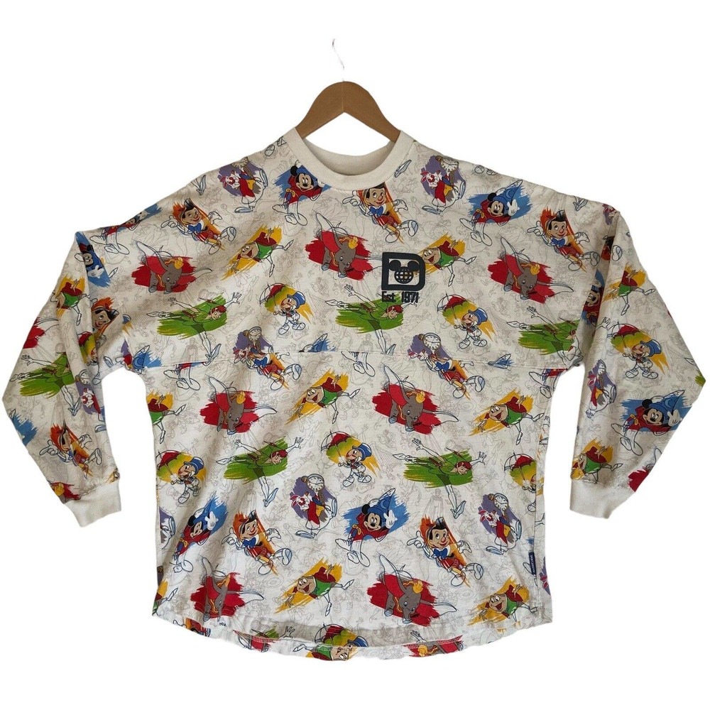 Walt Disney World Ink‎ and Paint Spirit Jersey Size L Mickey Pinocchio Dumbo